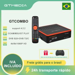 Box GTMEDIA GT COMBO Smart DVB TV Box Android 9.0/Terrestrial Satellite TV Receiver T2 S2X CA Card /H.265 10 Bit/ Set Top Box