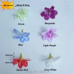 Decorative Flowers 20pcs/ Pack Artificial Silk Oncidium Orchid Flower Head Flowers& Wreaths Handmade For Wedding Decor