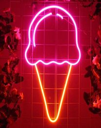 Other Lighting Bulbs Tubes Ice Cream Modern Neon Sign Lights Custom Anime Flex Led Mural Wall Hanging Home Shop Decor Personaliz4654416