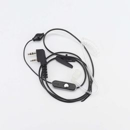 Crystal Island Headphone Cable Walkie Talkie Universal High-end Ear Hanging Tensile Earphone Baofeng 5R