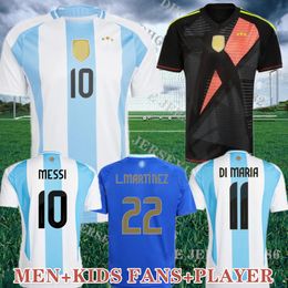 2024 25 Argentina Soccer Jersey #10 MESSIS 2025 DI MARIA Shirt L.MARTINEZ TAGLIAFICO KUN AGUERO Men and Kids Goalkeeper Football Uniform S-4XL