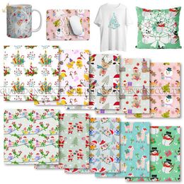 Window Stickers Lucky Goddness Christmas Infusible Transfer Ink Sheet 1 Pcs 12x12'' Santa Claus Sublimation Paper Heat Press For TShirt