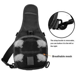 Sport Bags Tactical Outdoor Sports Bag Single Shoder Pack Mtiuse Waterproof Chest Cross Body Sling Backpack For Hiking Cam Drop Delive Dhlbc