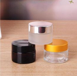 5g5ml 10g10ml Upscale Cosmetic Storage Container Bottle Jar Face Cream Lip Balm Frosted Glass Bottle Pot with Lid and Inner Pad4437490