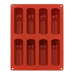 Baking Moulds Long Strip Finger Biscuit Silicone Mold 8 Holes Oven Cake Mould Bakeware