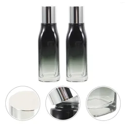 Storage Bottles 2 Pcs Empty Makeup Bottle Travel Dispenser Glass With Lids