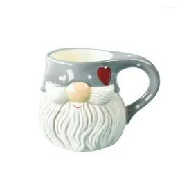 Mugs Vintage Santa Claus Cup Large Capacity European And American Gift Relief Mug Ceramic Household Creative Cartoon Water