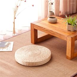 Pillow Rattan Hand-woven Bay Straw Weaving Round Weave Yoga Chair Seat Mat Window Meditating Circle Throw