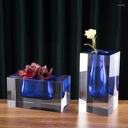Vases Nordic Style Simple Light Luxury Geometric Vase Office Decoration