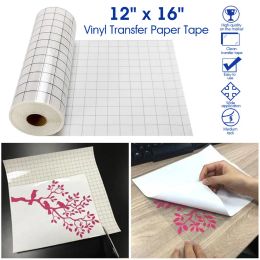 Films 12 x 60inch Vinyl Transfer Paper Tape Roll Cricut Adhesive Clear Alignment Grid Adhesive Hotfix Paper Positioning Papers