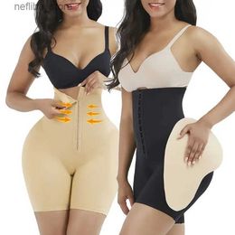 Waist Tummy Shaper Women Hip and Butt Enhancer with 2 Removable Hip Pads High-Waist Tummy Control Shapewear L2447