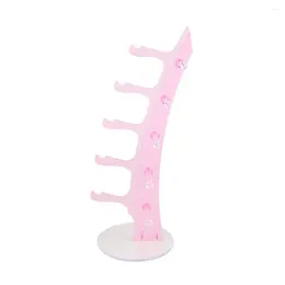 Decorative Plates Sunglasses Rack 5 Layers Display Stand Shop Exhibit Holder Light Pink Free Glasses Detachable Gathering Shaped
