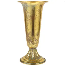 Vases Vintage Metal Flower Pot Wedding Table Vase Centrepieces European Style Home Iron Decorative Office