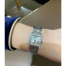 designer Tank watch panthere womenwatch 25.7*21.2mm 5A high quality swiss quartz movement watches silver uhren diamond bezel montre1;1 relojs with watchbox VFGI QQXE