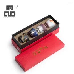 Cups Saucers TANGPIN Ceramic Teacup Sets Of 4 Hinese Cup With Gifts Box