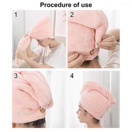 Towel Hair Drying Wrap Elastic Solid Color Hands Free Anti-Frizz Women Hat Bathroom Supplies