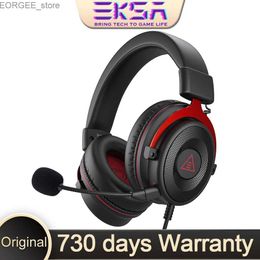 Cell Phone Earphones EKSA E900 Wired Gaming Headphones for PC 3D Stereo Surround Sound Gamer Headset with Microphone Gaming Earphone for XBOX/PS4/PS5 Y240407