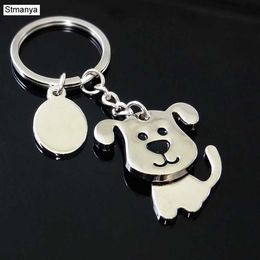 Keychains Lanyards Hot Men New Shaking Dog High Quality Metal Key Chain Bag Fashion Accessories Women Best gift Jewellery K1968 Q240403