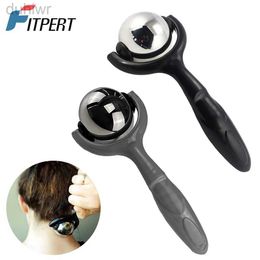 Full Body Massager Roller Massage Ball - Ergonomic Handle Cold Warm Compression Temperature Keeper Stainless Steel Muscle Pain Relief Neck Shoulder 240407