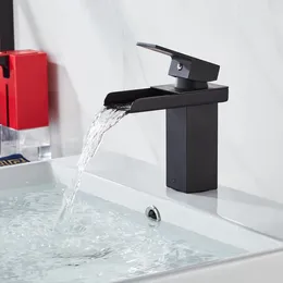 Bathroom Sink Faucets Tesatisfied Black Square Faucet Single Handle Basin Tap Toilet Deck Mounted