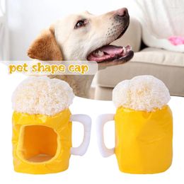 Dog Apparel Cute Pet Beer Styling Hat Creative Teddy Dress Up Headgear For Cat Animals Soft Head Cover Supplies JS22