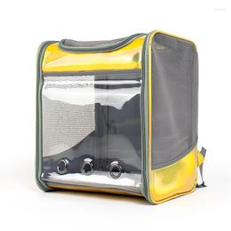 Cat Carriers Transparent Leather Portable Breathable Puppy Kitten Backpack Outdoor Foldable Travel Space Cage Pet Supplies