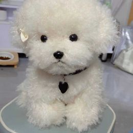 Movies TV Plush toy High Quality Simulation Dog Plush Toy Cute Bichon Maltese Pomeranian Dog Real Life Plush Stuffed Toys Kids Girl Birthday Gift 240407