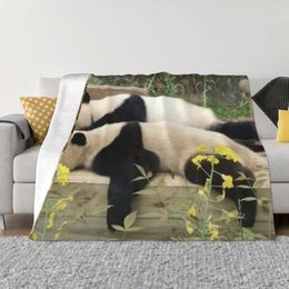 Blankets Fubao Panda Fu Bao Animal Blanket Super Warm Decorative Bed Throw For Bedding Home Decor