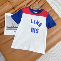 New autumn contrasting letter print round neck short sleeved T-shirt with fashionable and stylish casual top