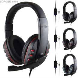 Cell Phone Earphones 1Pc wired gaming headphones with microphone suitable for PC laptop and Play Station Y240407