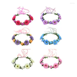 Hair Clips Floral Garlands Wreath Flower Headbands Women Bride For Stall Market