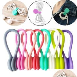 Other Home Storage Organisation Creative Sile Magnet Headset Data Clips Cord Mobile Phone Winding Hub Suitable For Office Lk225 Dr Dhxxy