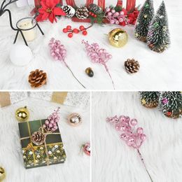 Decorative Flowers Party Supplies Vibrant Christmas Berry Stems Realistic Decorations For Tree 32pcs Artificial Picks Festive Design Holiday