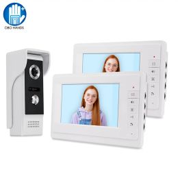 Intercom Wired Video Intercom System Video Doorbell Door Bell Visual Handsfree Twoway Audio Color Camera with Night Vision for Home