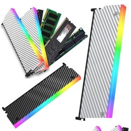 Fans Coolings Computer 5V 3Pin Argb Ddr Heatsink Aura Sync Memory Ram Cooler With Thermal Sile Pad For Ddr2 Ddr3 Ddr4 Ddr5 Desktop Pc Otdx5