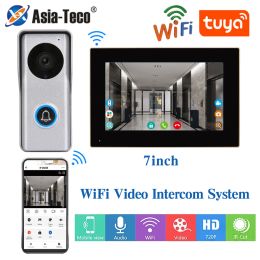 Intercom Wifi Tuya App Video Intercom 1080P Video Doorbell HD Camera for Apartment 7/10inch Touch Monitor onekey Unlock Motion Detection