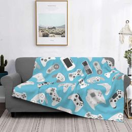 Blankets Video Game Controller Fleece Summer Gamepad Multi-function Lightweight Throw Blanket For Bed Bedroom Bedding Throws