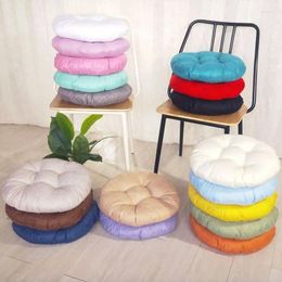 Pillow Solid Colour Soft Imitation Linen Cotton Chair Japanese Tatami Round Futon Relaxation Rest