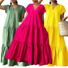 Spring/summer New Multi Layered Solid Colour Womens Dress International Station