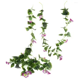 Decorative Flowers 2Pcs Artificial Vine Garland Hanging Decorations Fake Floral For Wedding Arch