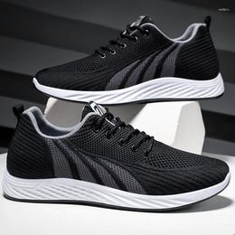 Casual Shoes 2024 Men's Breathable Fashionable And Trendy Running Korean Version Lace Up Lightweight For Men