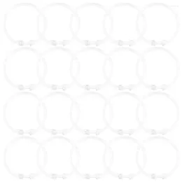 Shower Curtains 20pcs Replacement Curtain Hanging Rings Acrylic