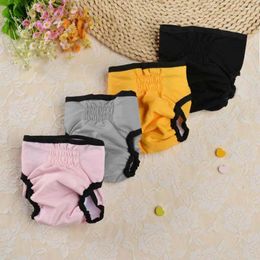 Dog Apparel Cute Breathable Pet Menstrual Shorts Washable Cotton Crotch Physiological Pants Sanitary Diaper Anti-harassment