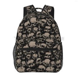 Backpack Scary Retro Skull For Women Men Travel Casual Daypack College Bookbag Laptop Bag Work Business Shoulder