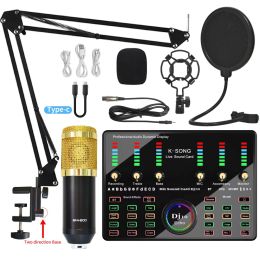 Microphones Professional Audio DJ 10 Sound Card Set BM800 K20 Mic Studio Condenser Microphone for Karaoke Podcast Recording Live Streaming