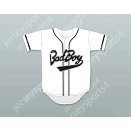 Gdsir BIGGIE SMALLS 10 BAD BOY WHITE BASEBALL JERSEY Ed