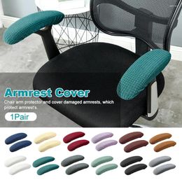 Chair Covers 1pair Office Armrest Cover Removable Elastic Washable Waterproof Fabric Half Wrapped Armrests