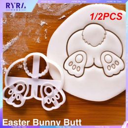 Baking Moulds 1/2PCS Easter Egg Cookie Cutter Embosser Mold Chick Fondant Biscuit Tools Happy Party DIY