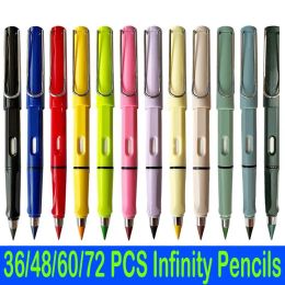Pencils 36/48/72 Pcs 12 Colors/Pack Coloured Endless Pencils Unlimited Infinity Pencils Writing Drawing School Office Supplies Stationary