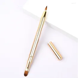 Makeup Brushes Dual Purpose Lip Eye Shadow Brush Beauty Tool Retractable Cosmetic Portable Double Head Lipstick 1 Piece